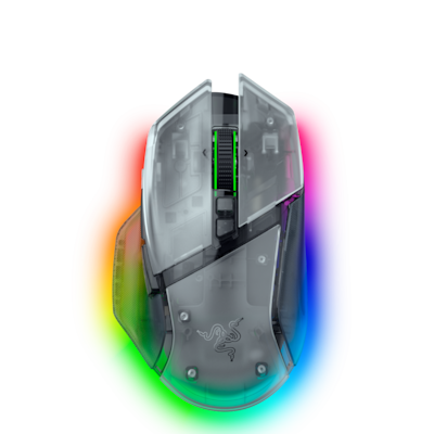 Razer Basilisk V3 Pro 35K Phantom White Edition Voll anpassbare kabellose ergonomische RGB-Gaming-Maus mit 13-Zonen RGB ...