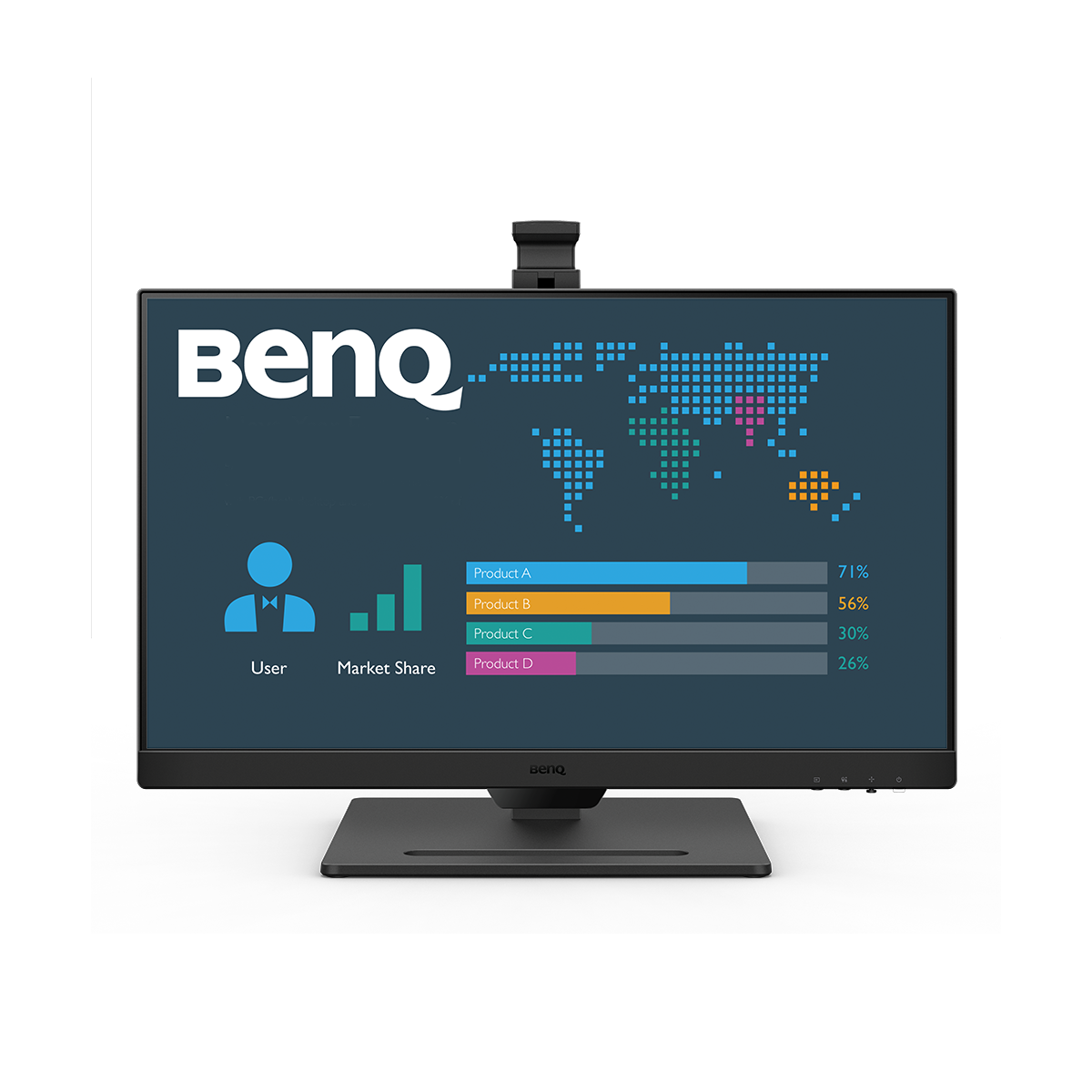 BenQ BL2490T LED Monitor 1920 x 1080 Full HD (1080p) @ 100 Hz - IPS - 250 cd/m² - 1300:1 - 5 ms - 2xHDMI, DisplayPort - Lautsprecher Displays Produkt Bild 2