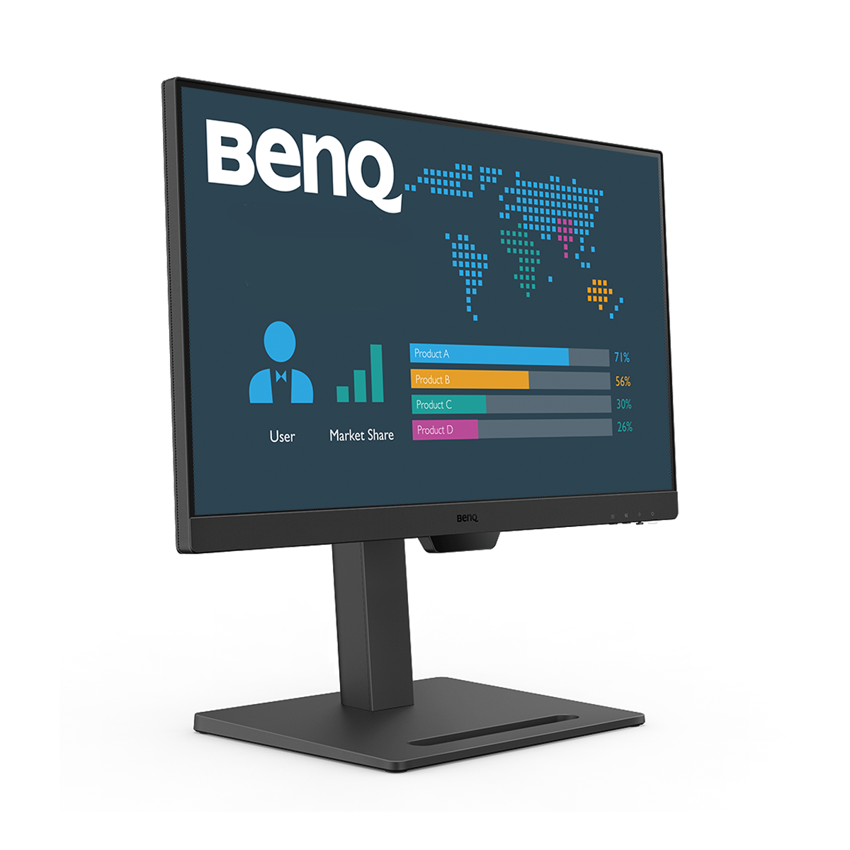 BenQ BL2490T LED Monitor 1920 x 1080 Full HD (1080p) @ 100 Hz - IPS - 250 cd/m² - 1300:1 - 5 ms - 2xHDMI, DisplayPort - Lautsprecher Displays Produkt Bild 3