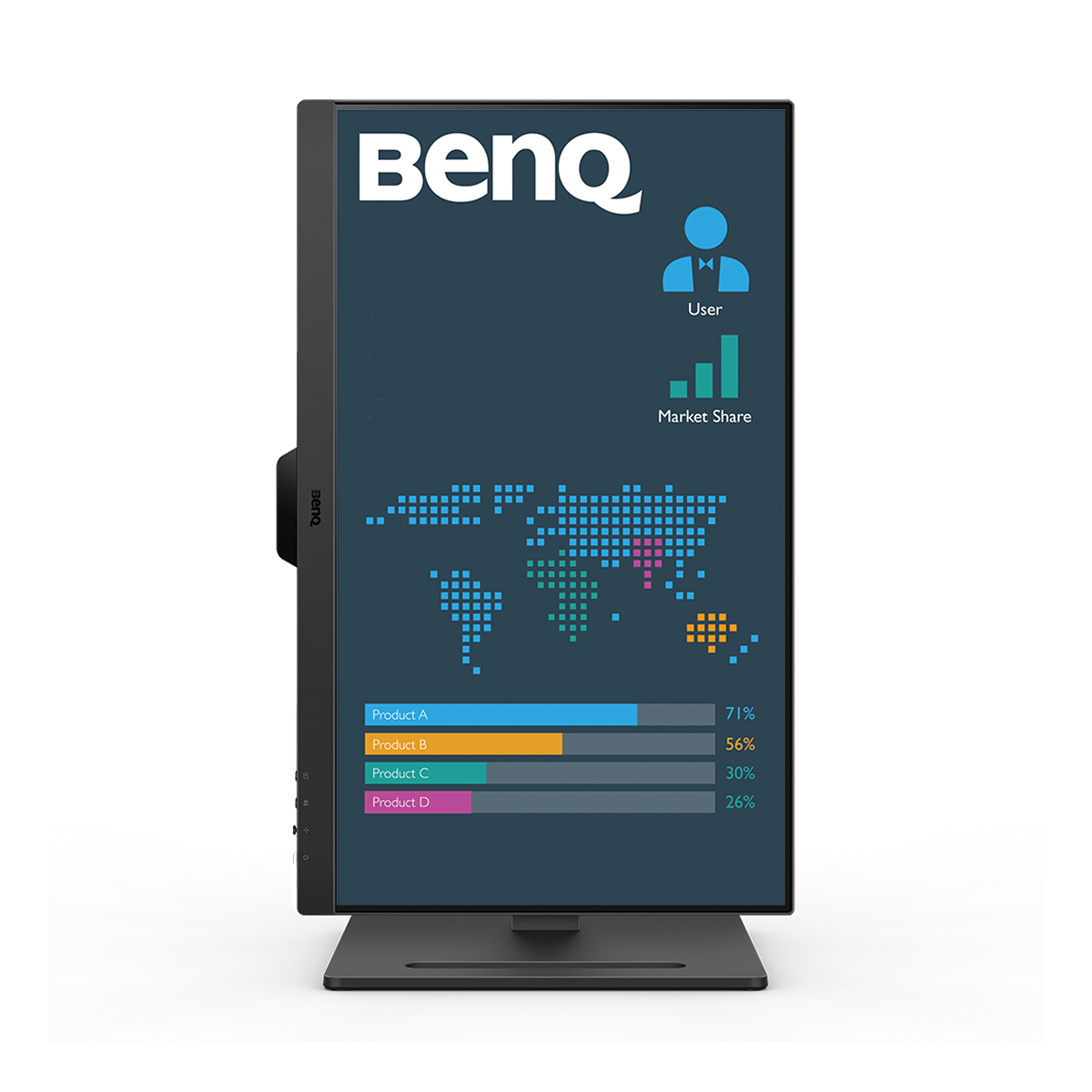 BenQ BL2490T LED Monitor 1920 x 1080 Full HD (1080p) @ 100 Hz - IPS - 250 cd/m² - 1300:1 - 5 ms - 2xHDMI, DisplayPort - Lautsprecher Displays Produkt Bild 5