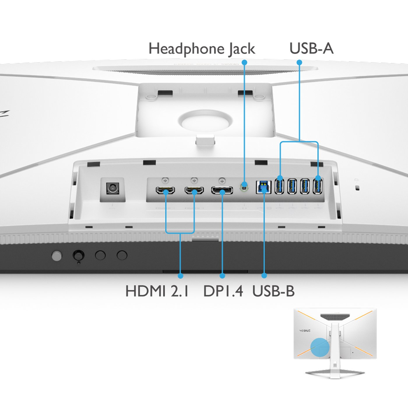 BenQ MOBIUZ EX2710U Gaming  Monitor - Höhenverstellung, USB-Hub Displays Produkt Bild 7
