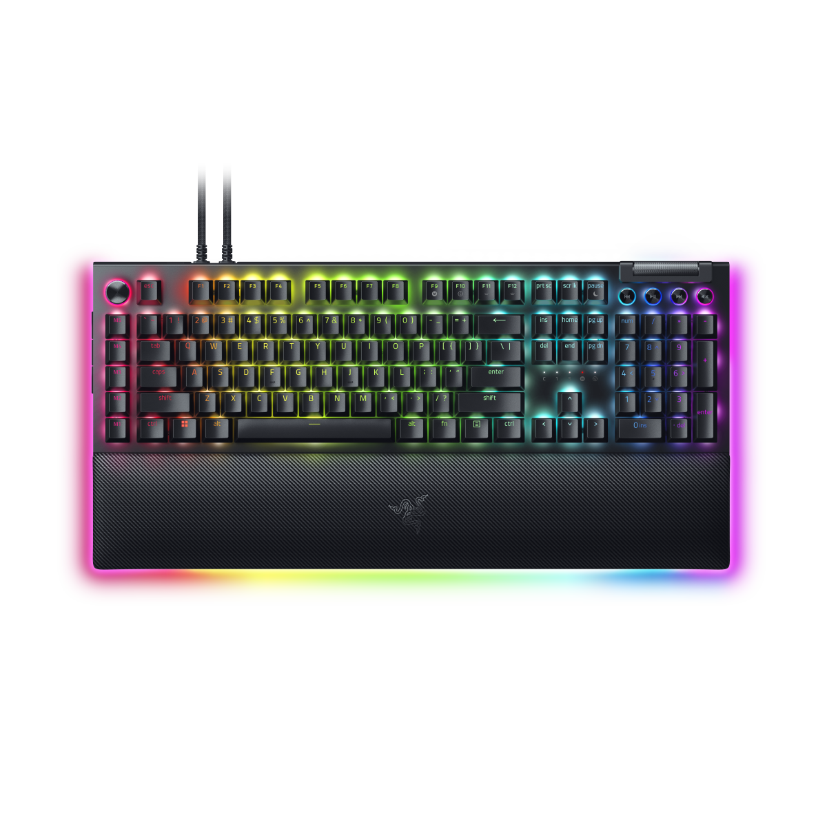 Razer BlackWidow V4 Pro Gaming Tastatur (gelbe Switches) - Gaming Tastatur mit Razer Yellow Switches, multifunktionalen ...