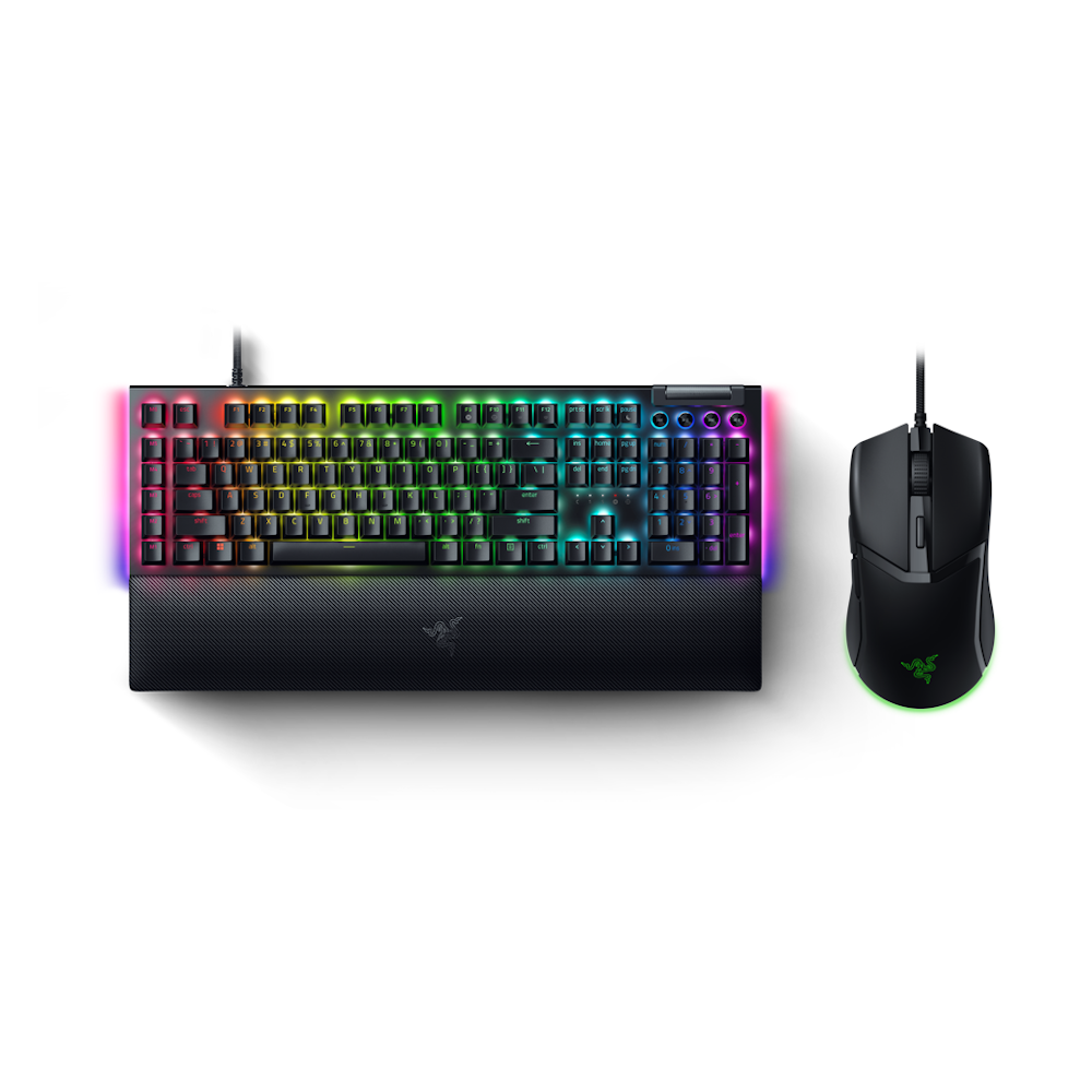 Razer BlackWidow V4 Gaming Tastatur + Razer Cobra Gaming Maus - Gaming Tastatur mit Razer Green Switches inkl. Razer Cob...