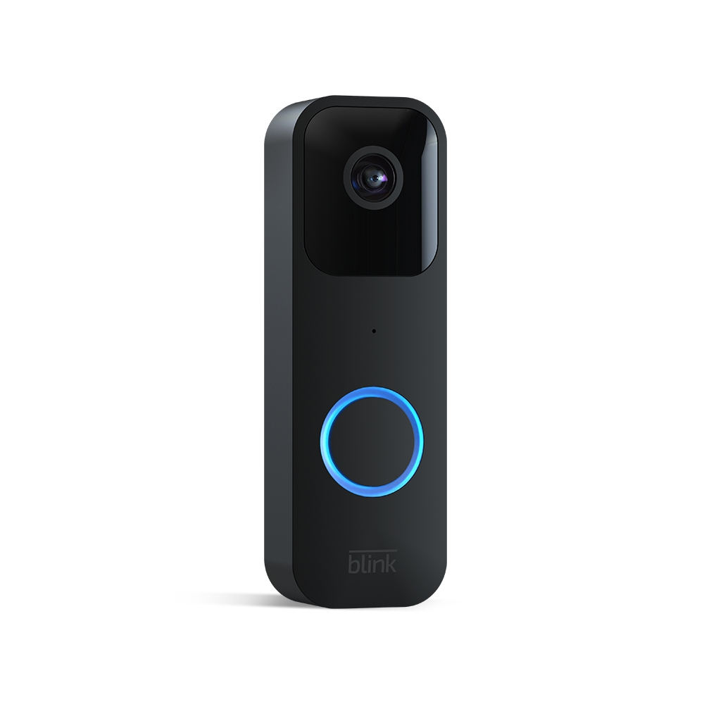 Blink Video Doorbell, schwarz Full-HD, W-LAN, App-Benachrichtigungen bei Klingeln und Bewegungserfassung, 2-Wege Audio