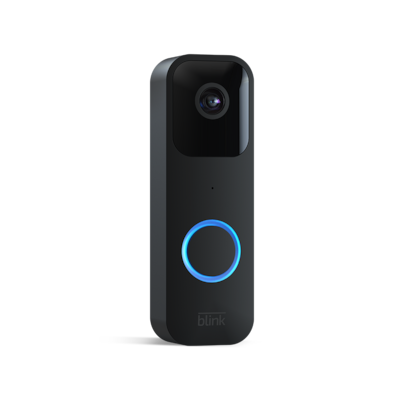 Blink Video Doorbell, schwarz Full-HD, W-LAN, App-Benachrichtigungen bei Klingeln und Bewegungserfassung, 2-Wege Audio