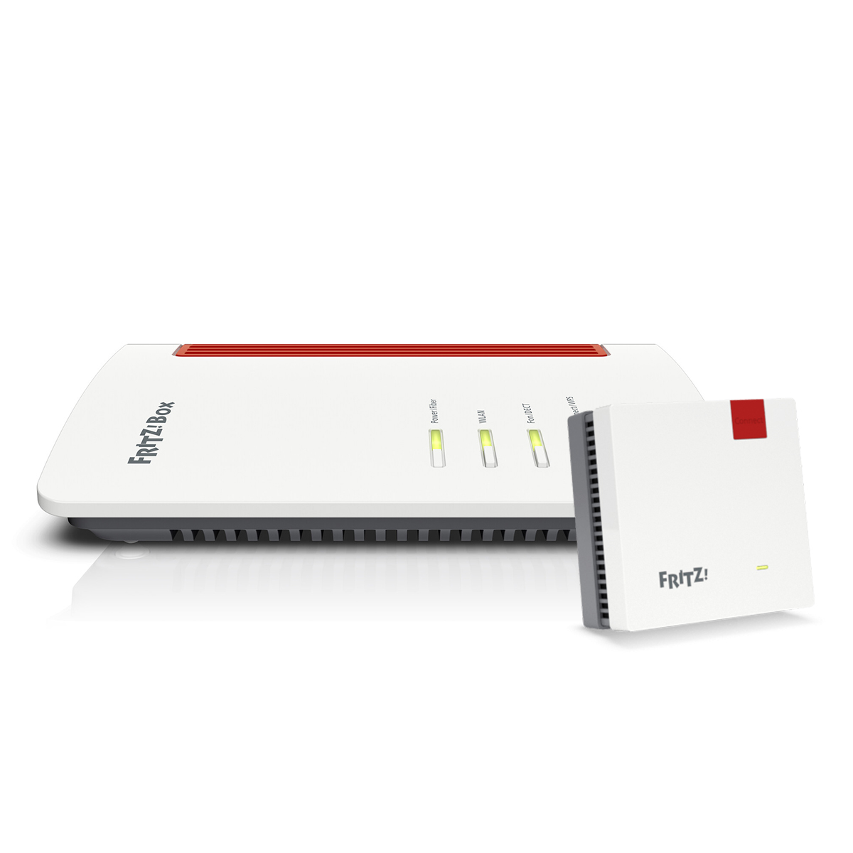 FRITZ!Box 5530 Fiber + FRITZ!Repeater 1200 AX WiFi 6 (WLAN AX) Router, Dualband, max. 3.000 Mbit/s, Glasfaser-Anschluss