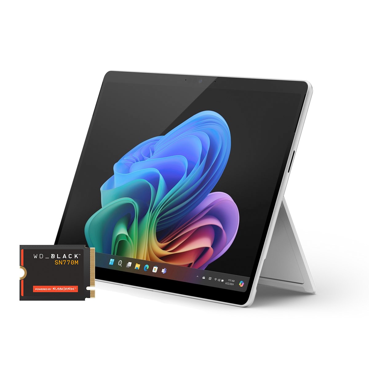 Microsoft Surface Pro 13" 5G- 16GB platinum- 1TB- X Plus* inkl. Aufrüstung mit 1TB WD M.2 PCIe Gen4 NVMe SSD