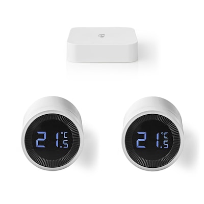 Bild-Bundle - 2x Nedis Thermostat + Nedis Smart-Zigbee-Gateway Zigbee 3.0 | Batteriebetrieben | LCD-Anzeige | Android™ /...