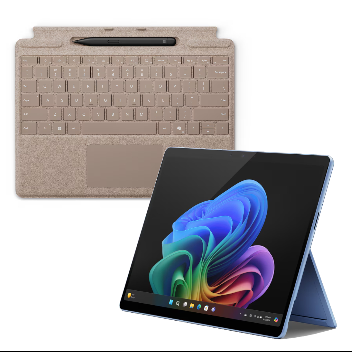 Microsoft Surface Pro OLED Copilot+ PC - 16GB - 1TB - X Elite inkl. Pro Keyboard mit Stiftaufbewahrung mit Slim Pen, san...