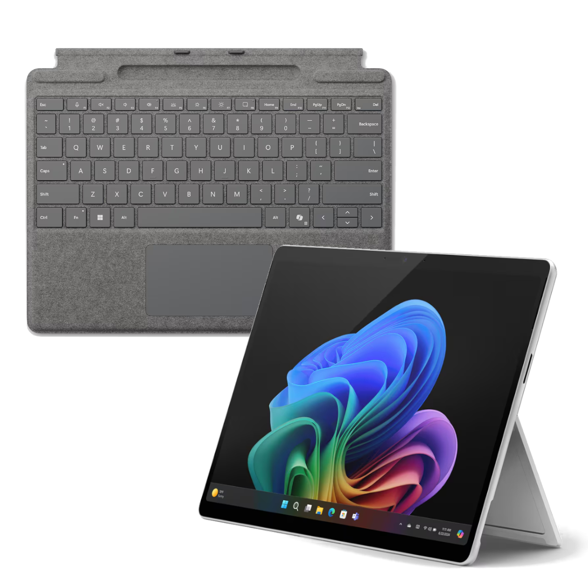 Microsoft Surface Pro Copilot+ PC 13" - 16GB - 512GB - 5G inkl. Pro Keyboard mit Stiftaufbewahrung, platin