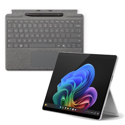 Microsoft Surface Pro Copilot+ PC 13" - 16GB - 512GB - 5G inkl. Pro Keyboard mit Stiftaufbewahrung mit Slim Pen, platin