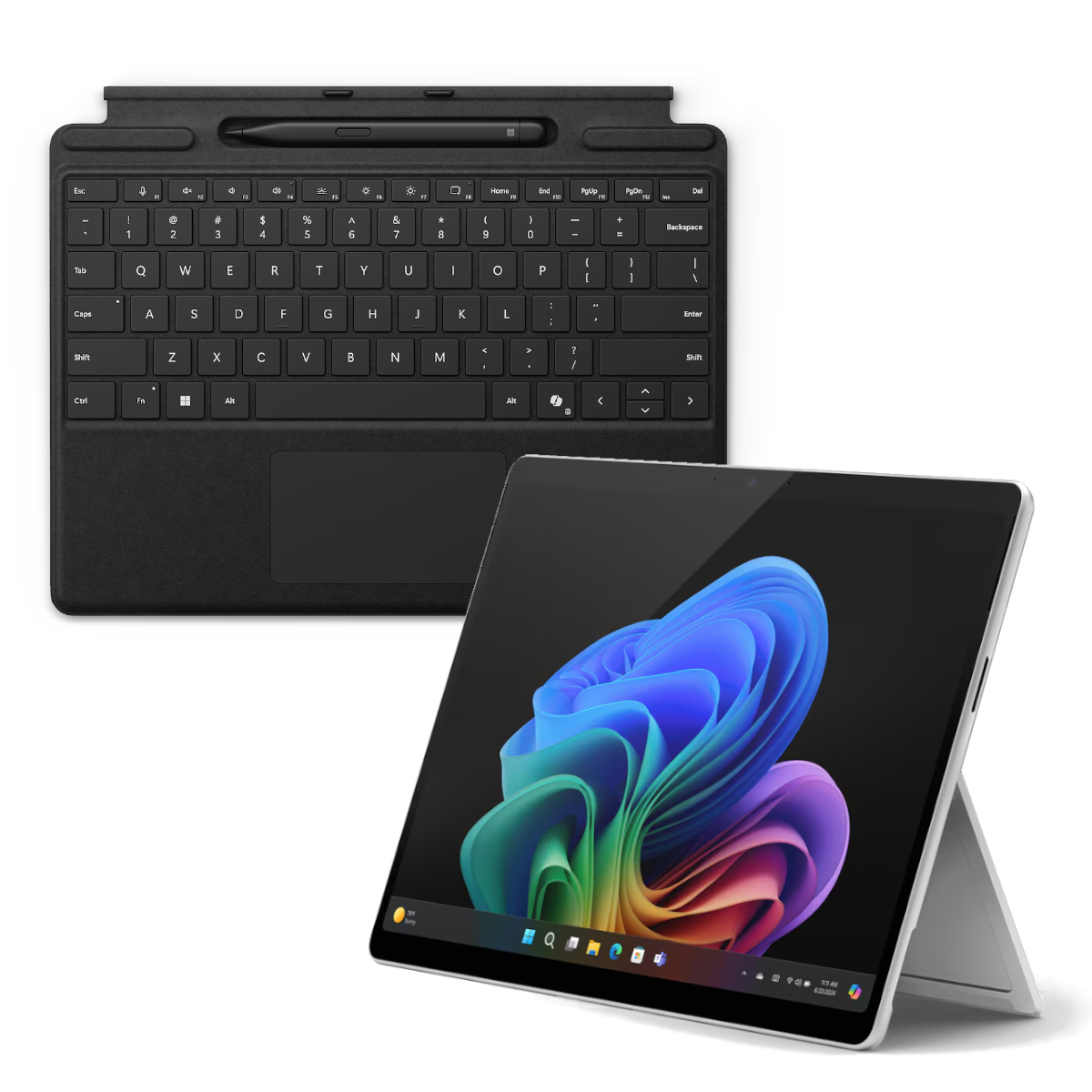 Microsoft Surface Pro Copilot+ PC 13" - 16GB - 256GB - 5G inkl. Pro Keyboard mit Stiftaufbewahrung mit Slim Pen, schwarz