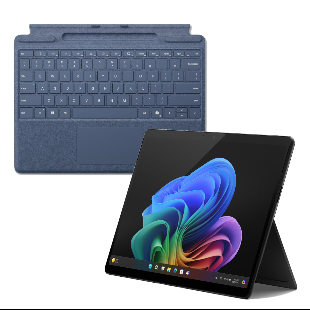 Microsoft Surface Pro OLED Copilot+ PC - 16GB - 1TB - X Elite inkl. Pro Keyboard mit Stiftaufbewahrung, saphirblau
