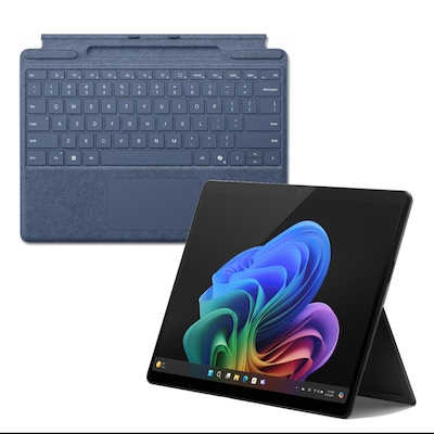 Thumbnail - Microsoft Surface Pro OLED Copilot+ PC - 16GB - 1TB - X Elite inkl. Pro Keyboard mit Stiftaufbewahrung, saphirblau