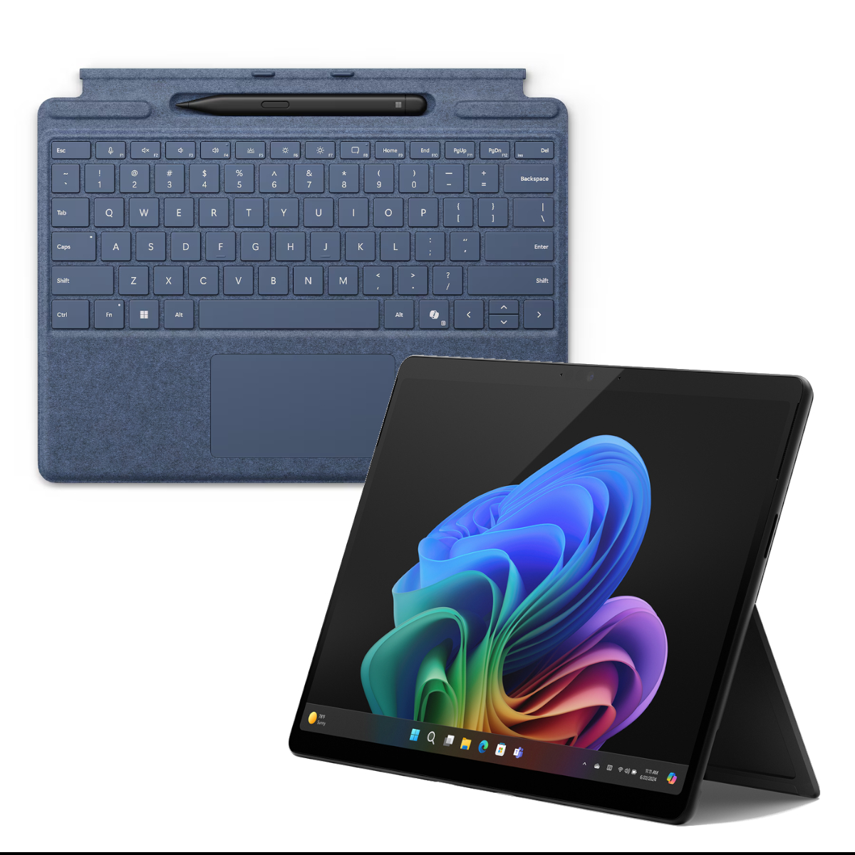 Microsoft Surface Pro OLED Copilot+ PC - 16GB - 1TB - X Elite inkl. Pro Keyboard mit Stiftaufbewahrung mit Slim Pen, sap...
