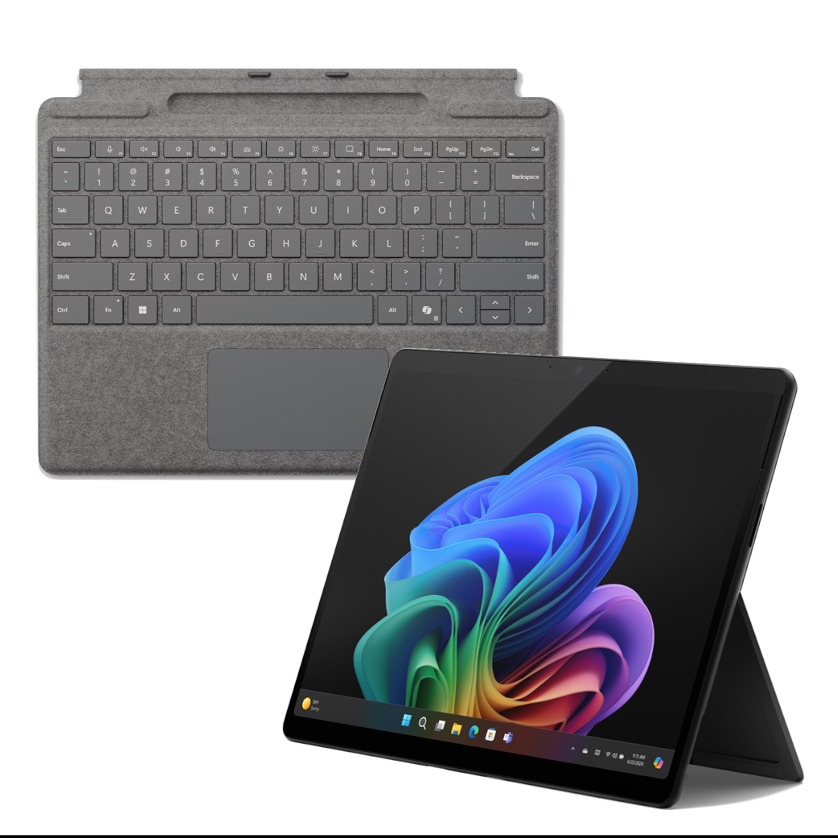 Microsoft Surface Pro OLED Copilot+ PC - 16GB - 1TB - X Elite inkl. Pro Keyboard mit Stiftaufbewahrung, platin