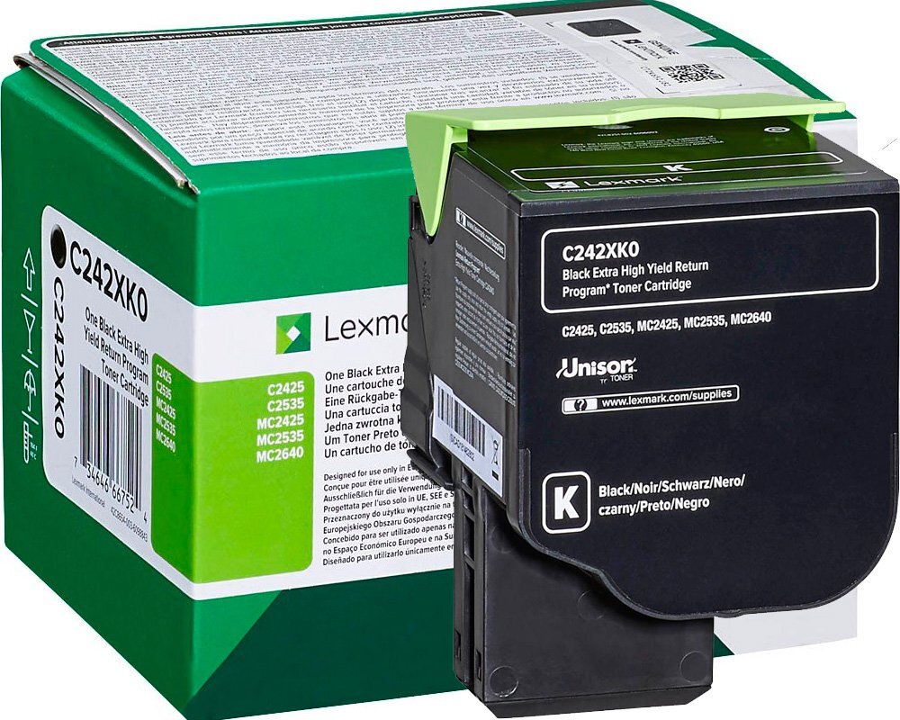 Produktbild von Lexmark C242XK0 Rückgabe-Tonerkassette Schwarz