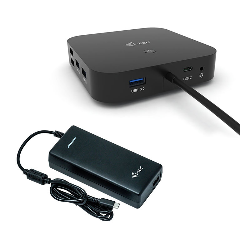 i-tec USB-C Dual Display Docking Station B-Ware with Power Delivery 100 W + i-tec Universal Charger 112 W