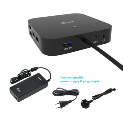 i-tec USB-C HDMI DP Docking Station mit 100W PD & i-tec Universal Charger 112 W