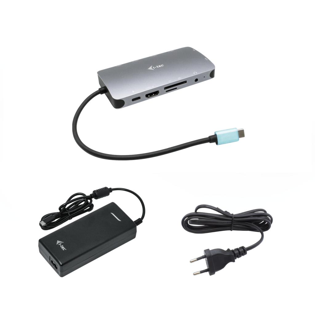 i-tec USB-C Metal Nano Dock HDMI/VGA with LAN & Power Delivery 100 W & Charger 112W