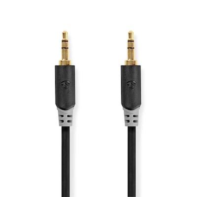 KAB NEDIS Stereo-Audiokabel | 3.5 mm Stecker | 3.5 mm | Vergoldet | 2.00 m | rund | Anthrazit | Verpackung mit Sichtfens...