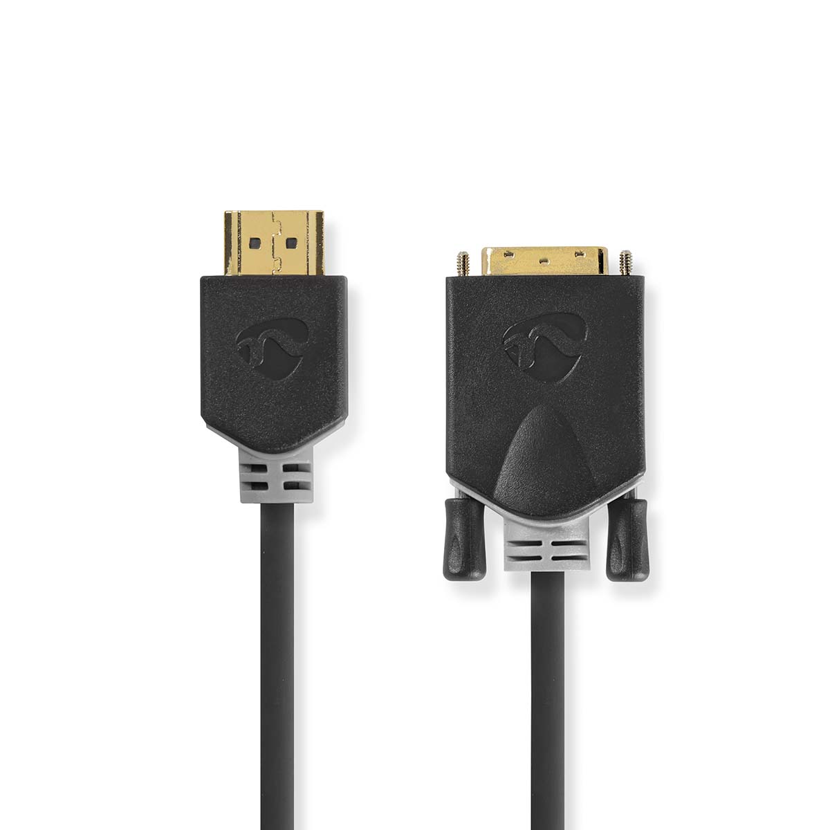 Nedis HDMI™ -Kabel | HDMI™ Stecker | DVI-D 24+1-Pin Stecker 1080p | Vergoldet | 2.00 m | Gerade | PVC | Anthrazit | Verp...