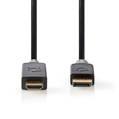 Nedis Displayport-Kabel DisplayPort Stecker | HDMI™ Stecker DisplayPort Stecker | HDMI™ Stecker | 4K@30Hz | Vergoldet | ...
