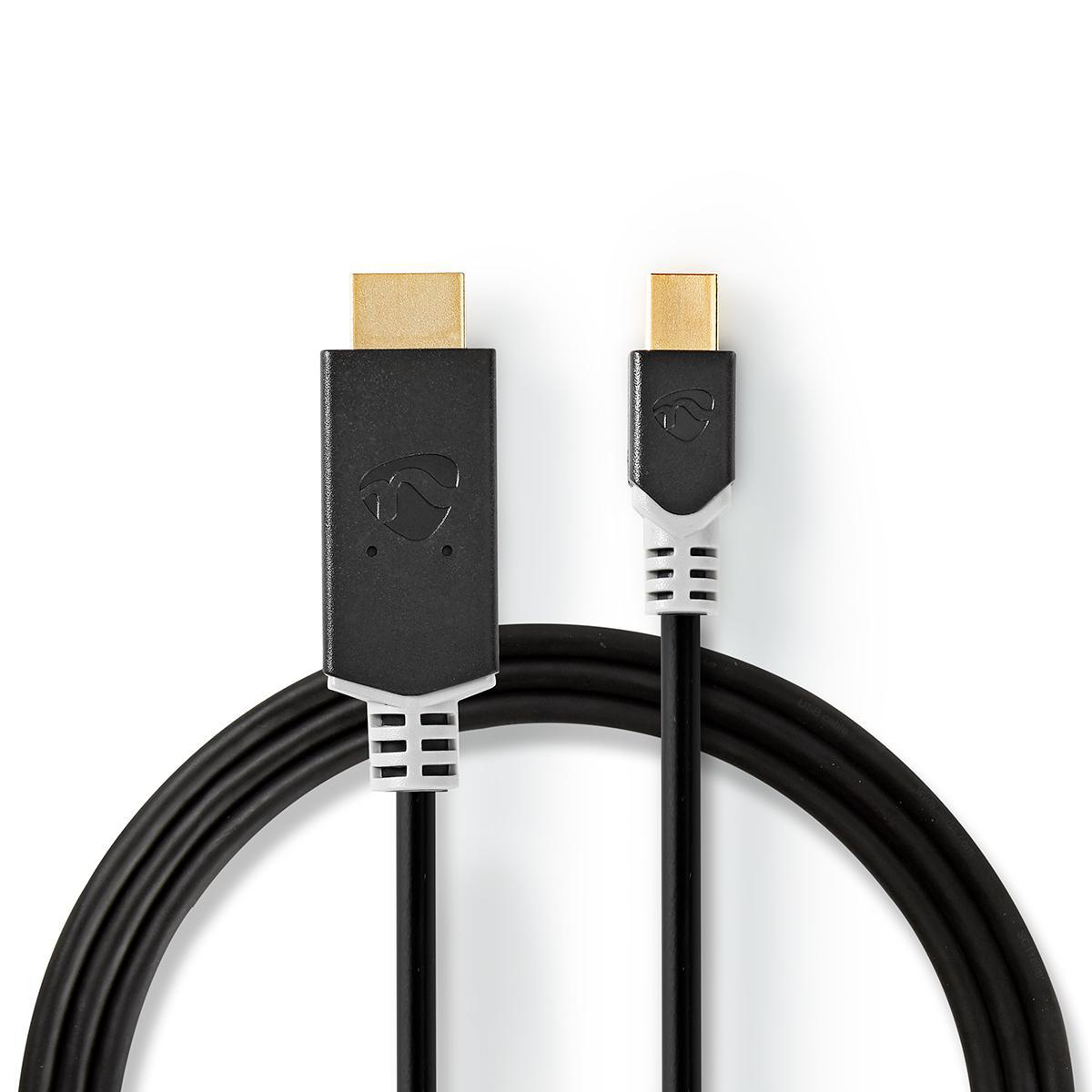 Nedis Mini Displayport-Kabel | DisplayPort 1.4 | DP Stecker | HDMI™ Stecker | 48 Gbps | Vergoldet | 2.00 m | rund | PVC ...