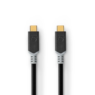 Thumbnail - Nedis USB-Kabel | USB 3.2 Gen 2x2 | USB-C™ Stecker | USB-C™ Stecker | 4K@60Hz | 20 Gbps | Vergoldet | 1.00 m | rund | PV...