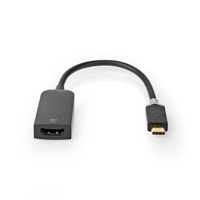 Thumbnail - Nedis USB-Adapter USB 3.2 Gen1 - USB-C™ Stecker, 4K@60H , HDMI Buchse, 0.20 m, rund, vergoldet, PVC, Anthrazit