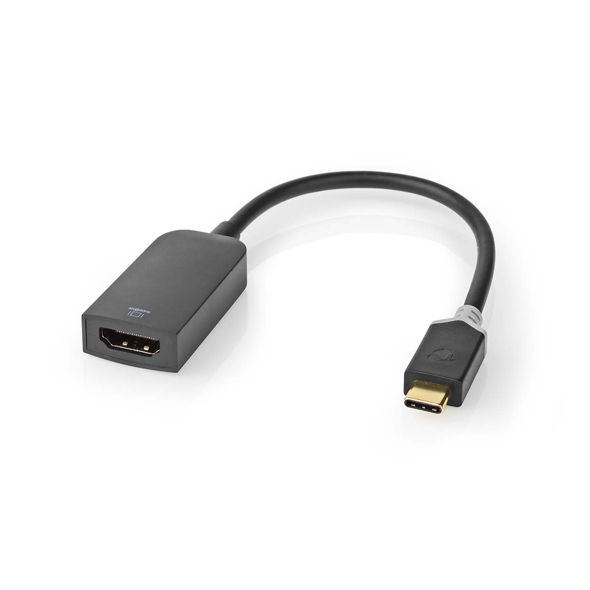 Nedis USB-Adapter USB 3.2 Gen1 - USB-C™ Stecker, 4K@60H , HDMI Buchse, 0.20 m, rund, vergoldet, PVC, Anthrazit USB-Hubs Produkt Bild 2