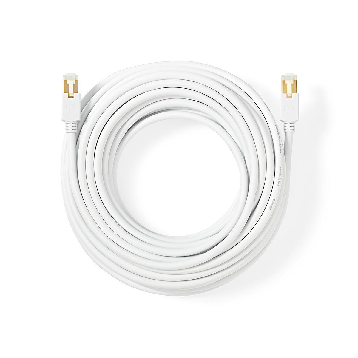 Nedis Cat 6 Kabel | RJ45 Stecker | RJ45 Stecker | F/UTP | 5.00 m | rund | LSZH / PVC | Weiss | Verpackung mit Sichtfenster