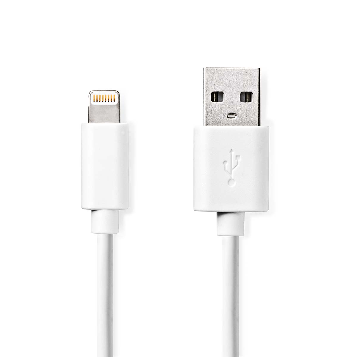 NEDIS USB-Kabel | USB 2.0 | 2.00 m | Apple Lightning 8-Pin | USB-A Stecker | 480 Mbps | Vernickelt | rund | PVC | Weiss ...