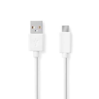 Nedis USB-Kabel | USB 2.0 | USB-A Stecker | USB-C™ Stecker - 60 W | 480 Mbps | Vernickelt | 2.00 m | Rund | PVC | Weiss ...