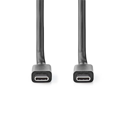 Nedis USB-Kabel | USB 3.2 Gen 2x2 | USB-C™ Stecker - USB-C™ Stecker | 100 W | 4K@60Hz | 20 Gbps | Vernickelt | 1.00 m | Rund | PVC | Schwarz | Box