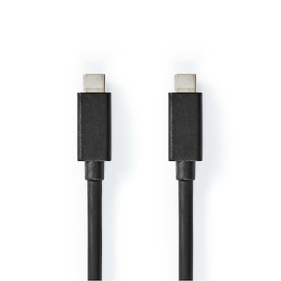 Nedis USB-Kabel | USB 3.2 Gen 2x2 | USB-C™ Stecker - USB-C™ Stecker | 100 W | 4K@60Hz | 20 Gbps | Vernickelt | 2.00 m | Rund | PVC | Schwarz | Box