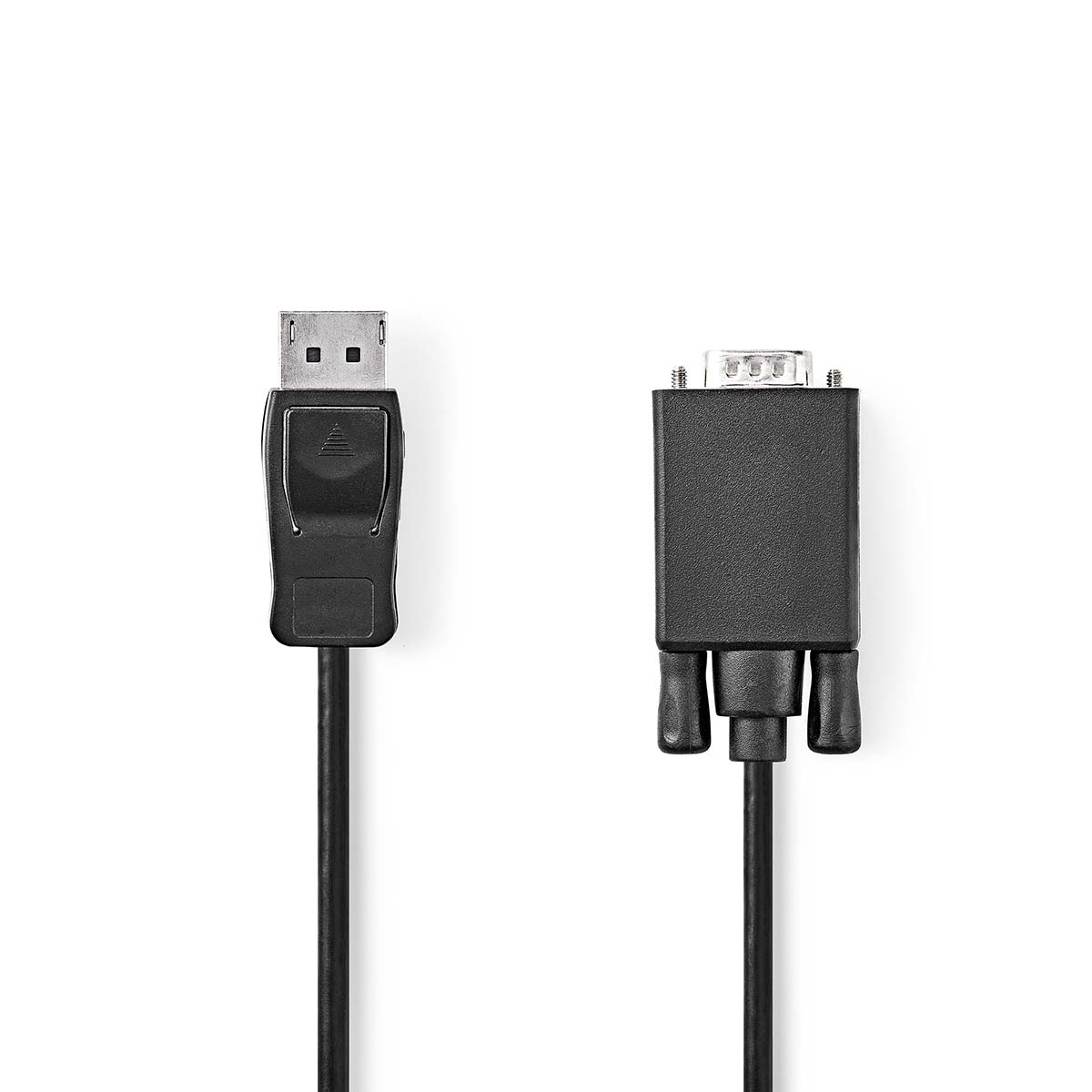 Nedis VGA-Kabel, DisplayPort Stecker | VGA Stecker | Vernickelt | Maximale Auflösung: 1080p | 2.00 m | Rund | PVC | Schw...