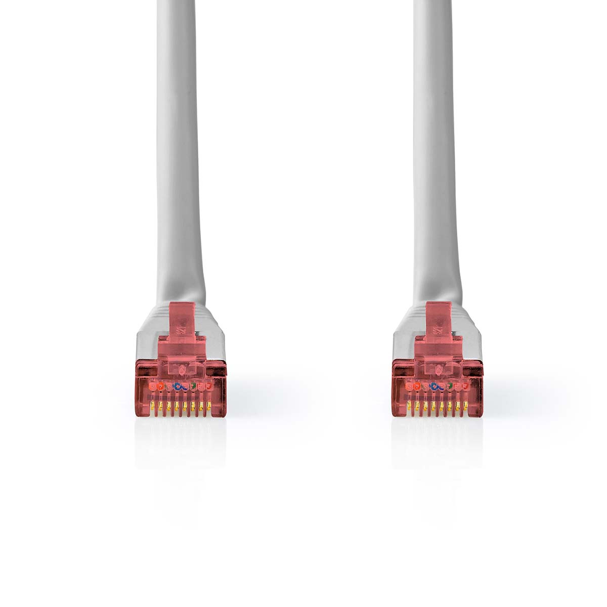 Nedis Cat 6 Kabel | RJ45 Stecker | RJ45 Stecker | S/FTP | 2.0 m | rund | ABS / PVC | Grau | Aufhänger