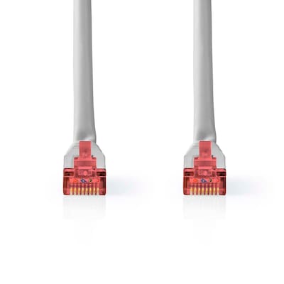Nedis Cat 6 Kabel | RJ45 Stecker | RJ45 Stecker | S/FTP | 2.0 m | rund | ABS / PVC | Grau | Aufhänger