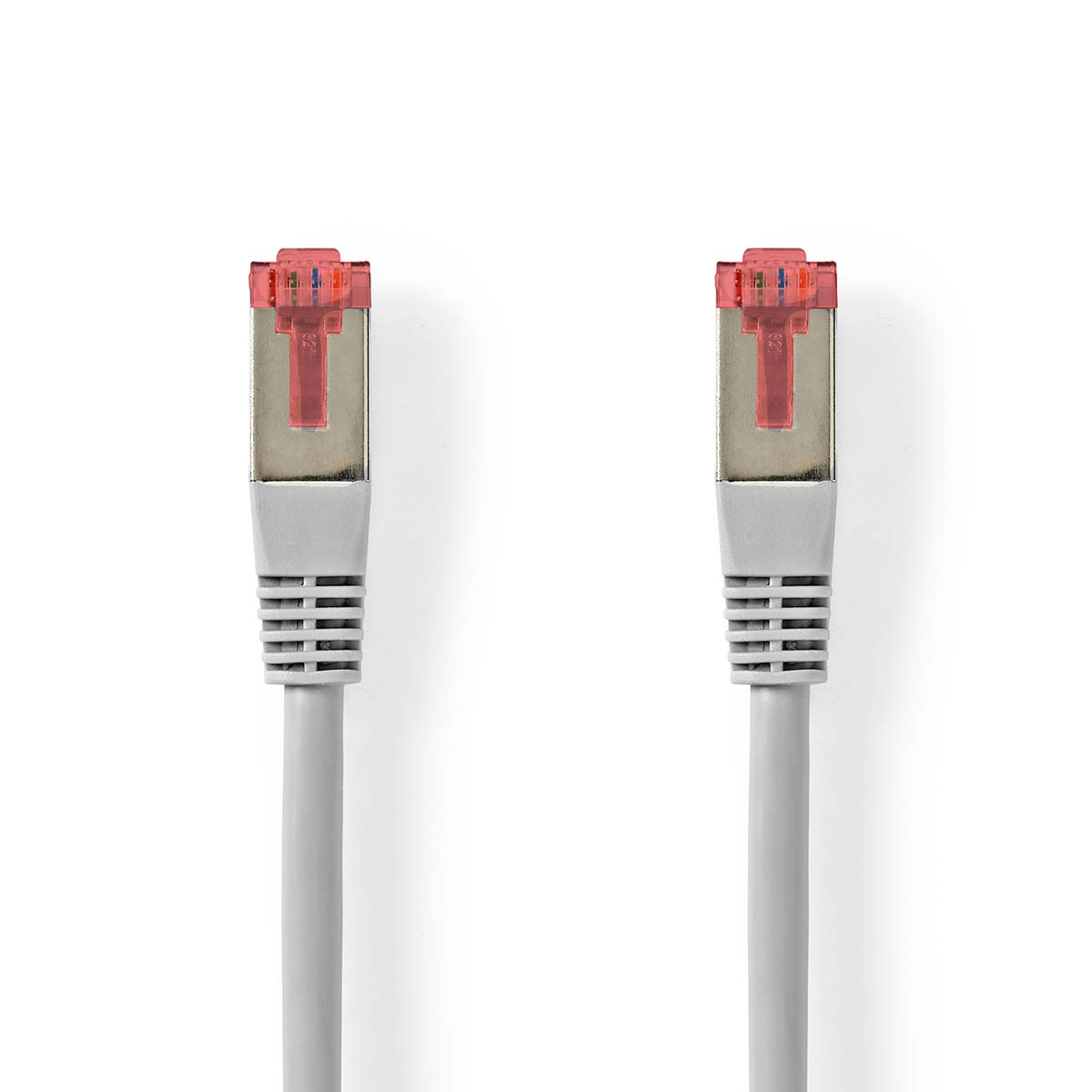 Nedis Cat 6 Kabel | RJ45 Stecker | RJ45 Stecker | S/FTP | 2.0 m | rund | ABS / PVC | Grau | Aufhänger