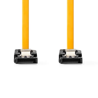 Nedis SATA Kabel | 6 Gbps | SATA 7-Pin-Buchse|SATA 7-Pin-Buchse - Vernickelt | 0.50 m | Flach | PVC | Gelb | Box