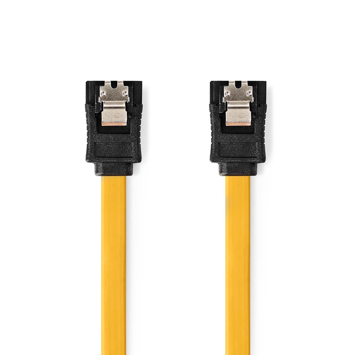 Nedis SATA Kabel | 6 Gbps | SATA 7-Pin-Buchse|SATA 7-Pin-Buchse - Vernickelt | 1.00 m | Flach | PVC | Gelb | Box