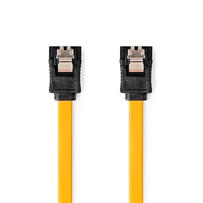 Nedis SATA Kabel | 6 Gbps | SATA 7-Pin-Buchse|SATA 7-Pin-Buchse - Vernickelt | 1.00 m | Flach | PVC | Gelb | Box