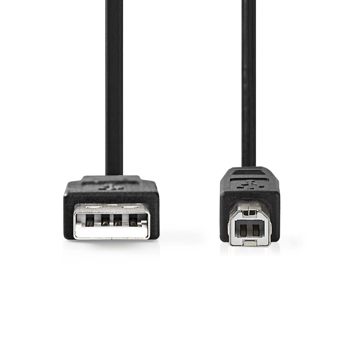 Nedis USB-Kabel | USB 2.0 | USB-A Stecker | USB-B Stecker - 480 Mbps | Vernickelt | 3.00 m | Rund | PVC | Schwarz | Box