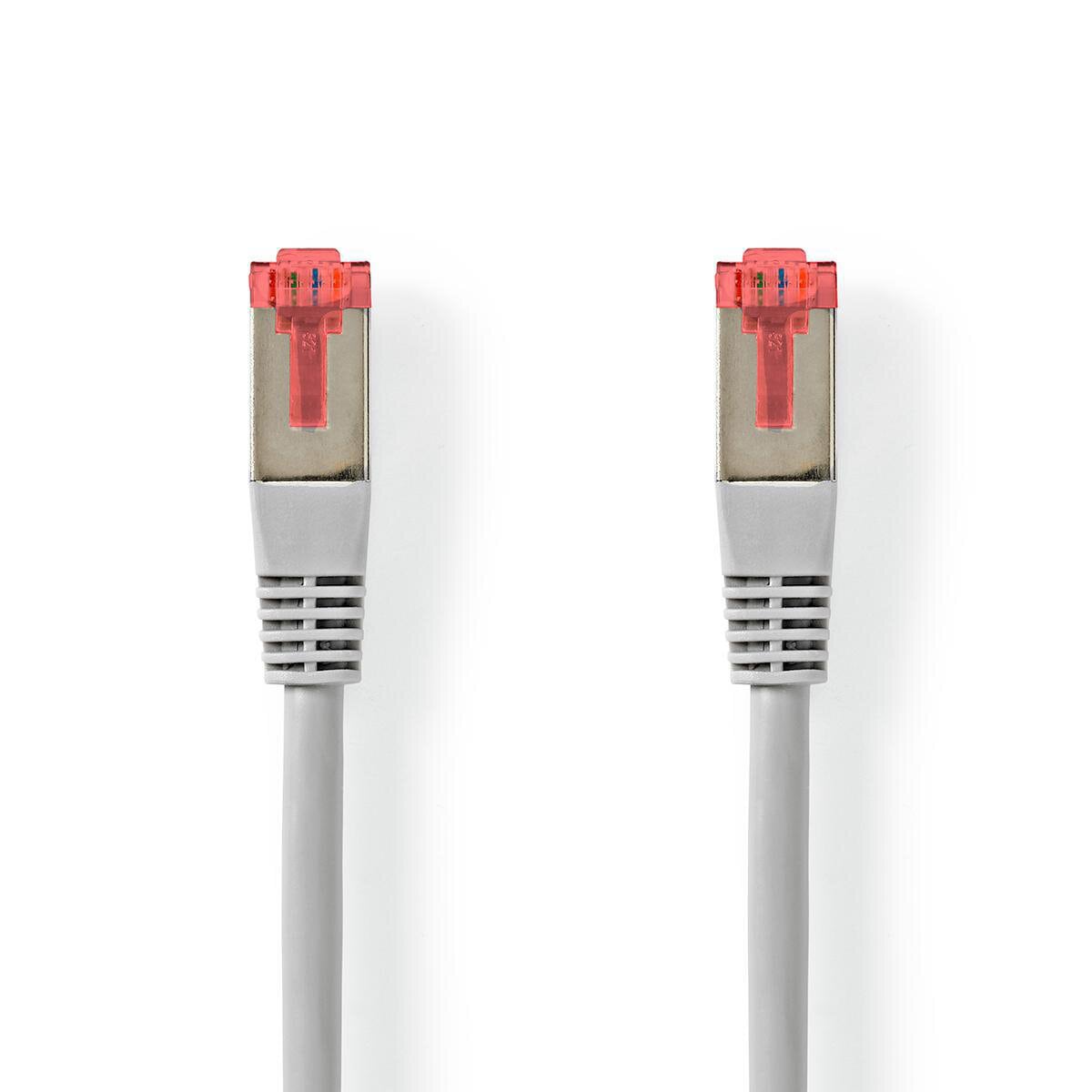 Nedis Cat 6 Kabel | RJ45 Stecker | RJ45 Stecker | S/FTP | 15.0 m | rund | PVC | Grau | Aufhänger