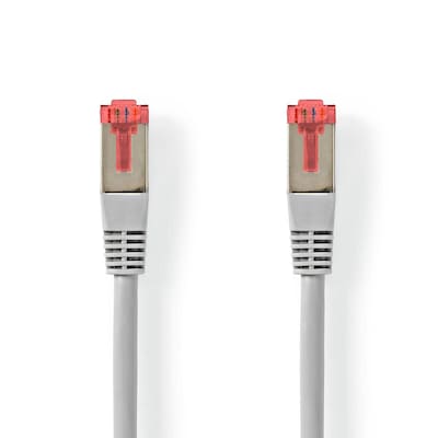 Nedis Cat 6 Kabel | RJ45 Stecker | RJ45 Stecker | S/FTP | 15.0 m | rund | PVC | Grau | Aufhänger