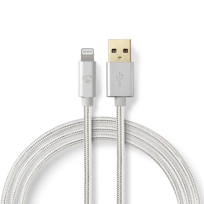 Nedis USB-Kabel | USB 2.0 | Apple Lightning 8-Pin | USB-A Stecker | 480 Mbps | Vergoldet | 3.00 m | rund | Geflochten / ...