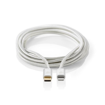 Nedis USB-Kabel | USB 2.0 | Apple Lightning 8-Pin | USB-C™ Stecker | 480 Mbps | Vergoldet | 2.00 m | rund | Geflochten / Nylon | Aluminium | Verpackun