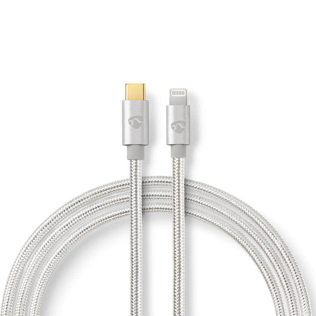 Nedis USB-Kabel | USB 2.0 | Apple Lightning 8-Pin | USB-C™ Stecker | 480 Mbps | Vergoldet | 1.00 m | rund | Geflochten /...