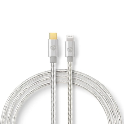 Nedis USB-Kabel | USB 2.0 | Apple Lightning 8-Pin | USB-C™ Stecker | 480 Mbps | Vergoldet | 1.00 m | rund | Geflochten /...